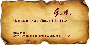 Gasparics Amarillisz névjegykártya